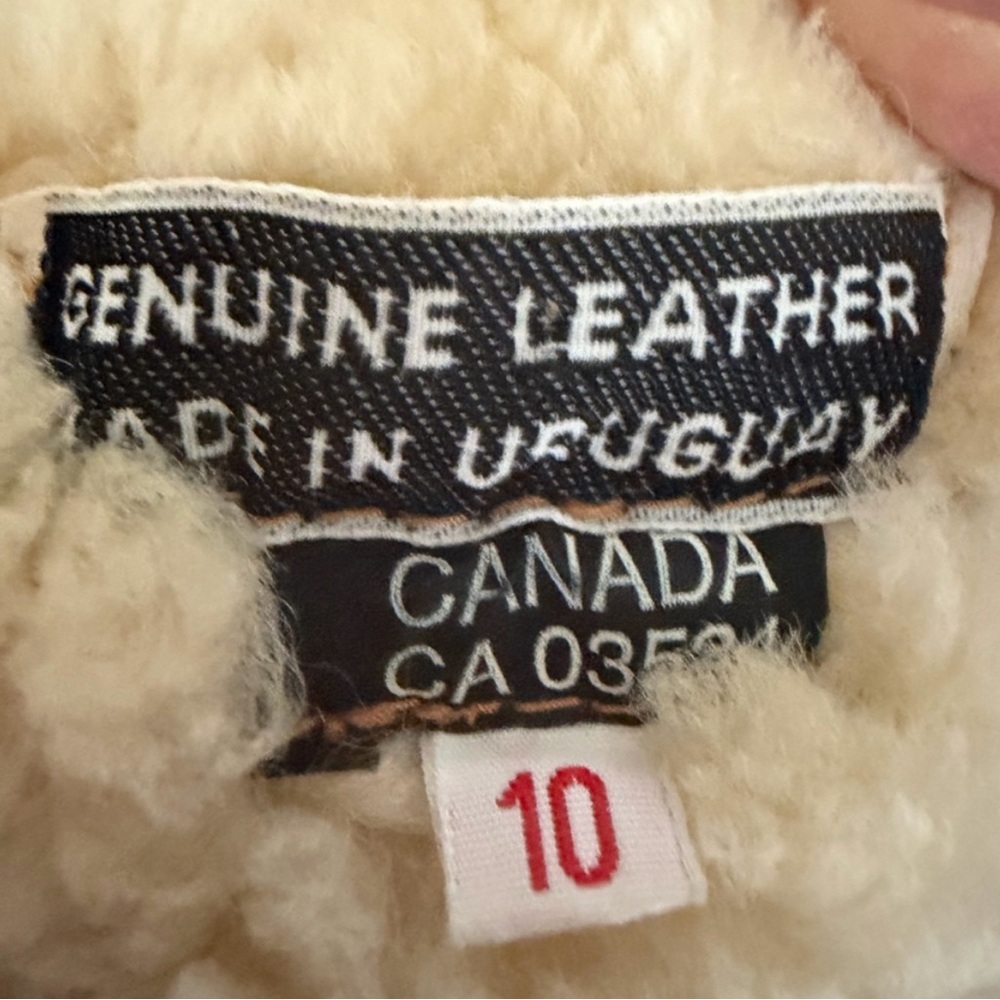 Vintage Leather Shearling Jacket - Picture 13 of 16